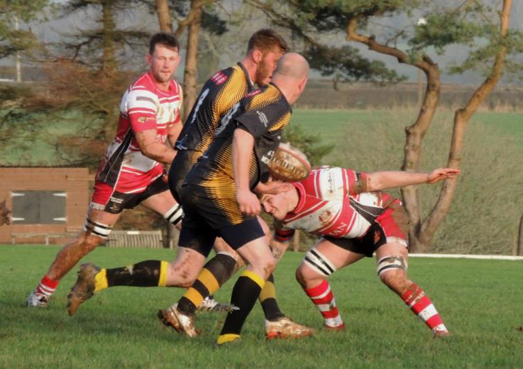 Josh Hicks carries strongly for the Wasps
